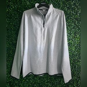 Reebok Men's Gray Quarter-Zip Pullover Size XL